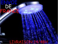 Pommeau de douche à led bleu